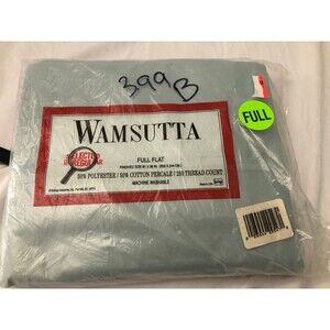Wamsutta NOS Full Flat Sheet Light Blue 81x96 New